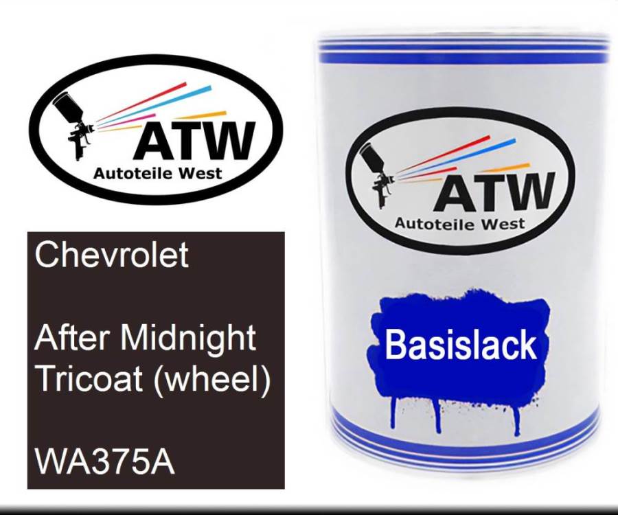 Chevrolet, After Midnight Tricoat (wheel), WA375A: 500ml Lackdose, von ATW Autoteile West.